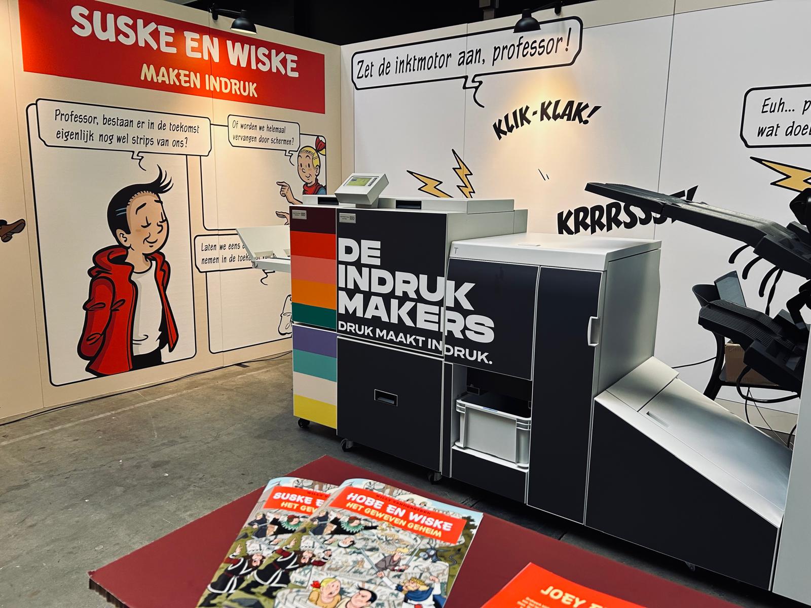 Druk je eigen Suske en Wiske-strip live bij De Indrukmakers op Boektopia